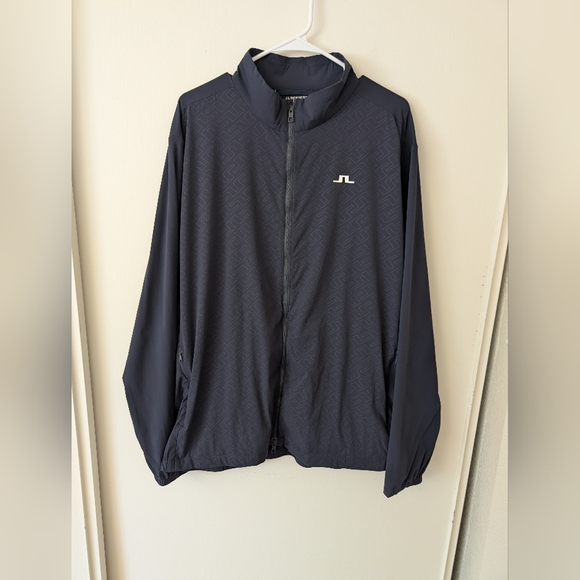 J.Lindeberg Mens XXL Jayy Golf Jacket Blue Lightweight Activewear Athleisure - Picture 1 of 9